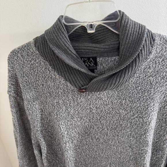 Jos. A. Bank grey marled cotton shawl collared pullover for men, size XL - Picture 6 of 6